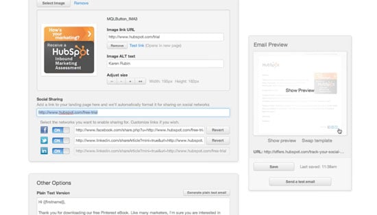 Hubspot Email Call To Action Widget