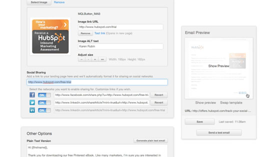 Hubspot Email Call To Action Widget