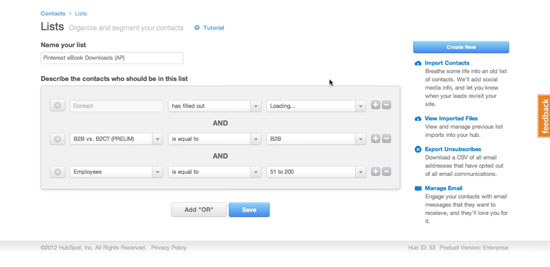 Hubspot Email List Segmentation