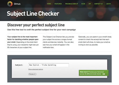 litmus subject line