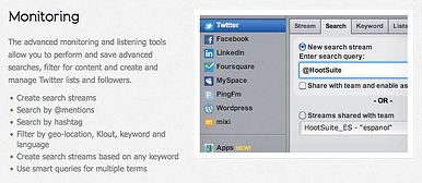 HootSuite Social Monitoring