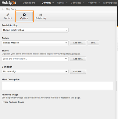 How to create a blog post in HubSpot's COS