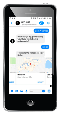 sephora chatbot example