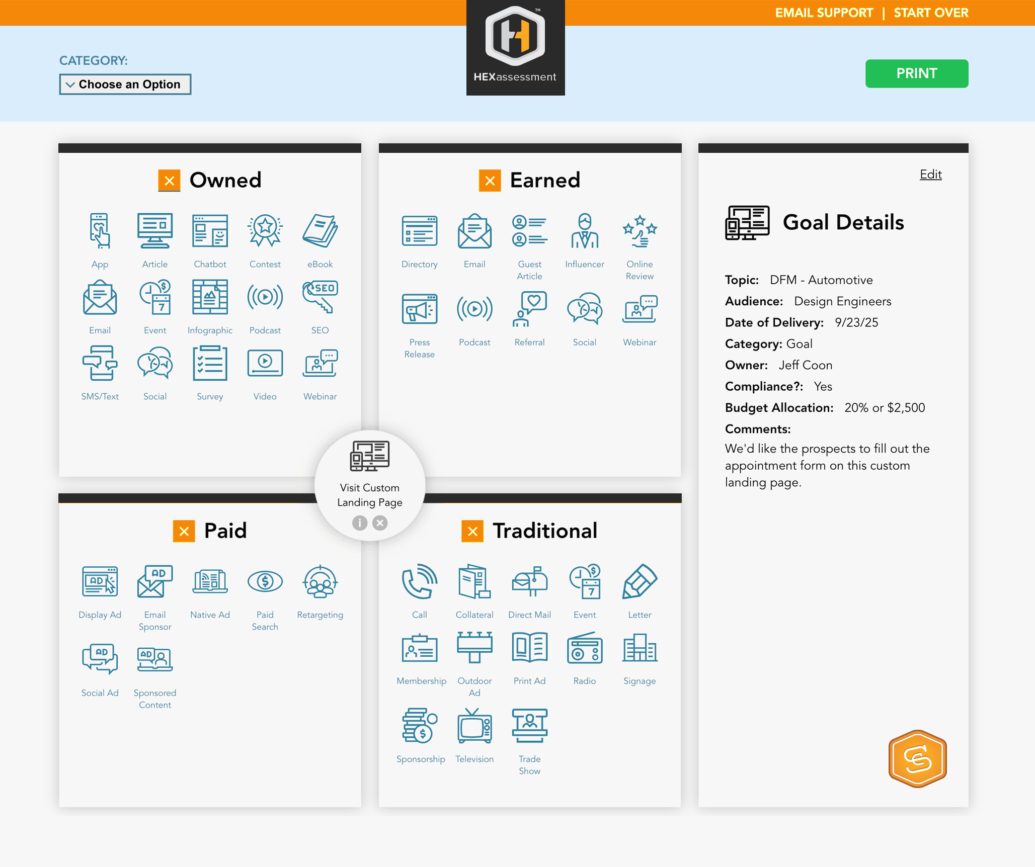 Marketing Planning App