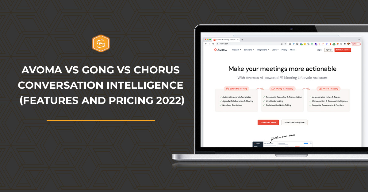 Avoma vs Gong vs Chorus Conversation Intelligence (Features and Pricing